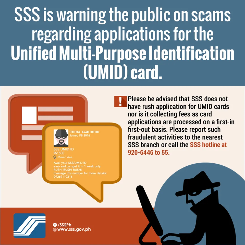 UMID card text scams